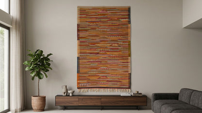 Moroccan Berber Wool Rug – Handwoven Reversible Taznakht Kilim, 246 x 156 cm / 8.1 x 5.1 ft