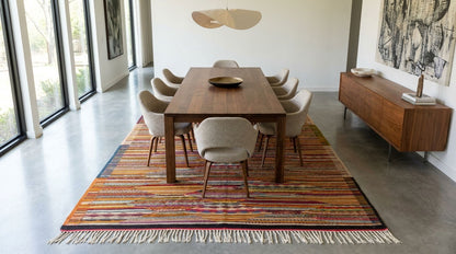 Moroccan Berber Wool Rug – Handwoven Reversible Taznakht Kilim, 246 x 156 cm / 8.1 x 5.1 ft