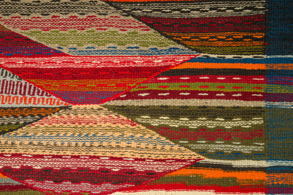 Moroccan Berber Wool Rug – Handwoven Reversible Taznakht Kilim, 251 x 162 cm / 8.2 x 5.3 ft