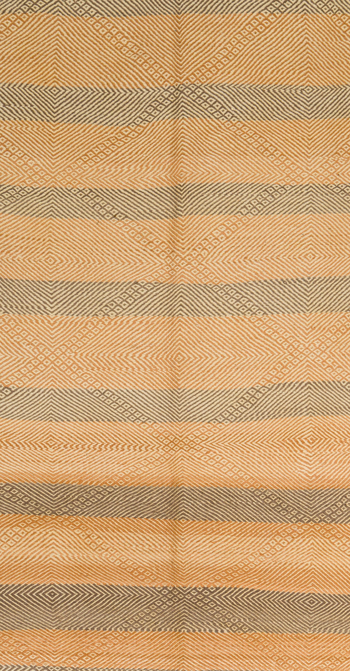 Moroccan Zanafi Rug Earthy Beige Brown – Handwoven Flatweave Wool, 261x150cm / 8.6x4.9ft