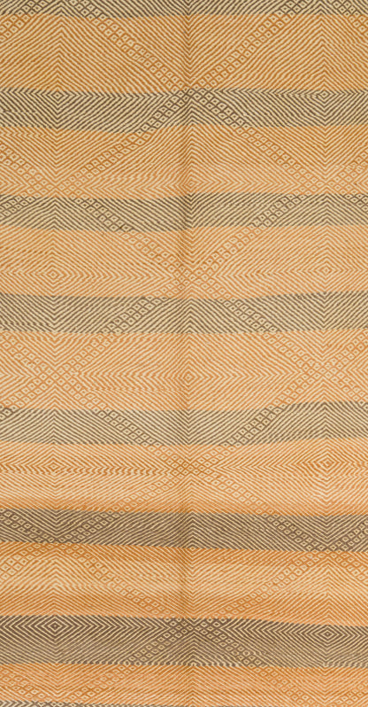 Moroccan Zanafi Rug Earthy Beige Brown – Handwoven Flatweave Wool, 261x150cm / 8.6x4.9ft