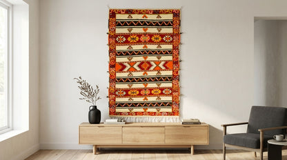 Moroccan Berber Wool Rug – Handwoven & Hand-Knotted Glaoui, 244 x 150 cm / 8 x 4.9 ft