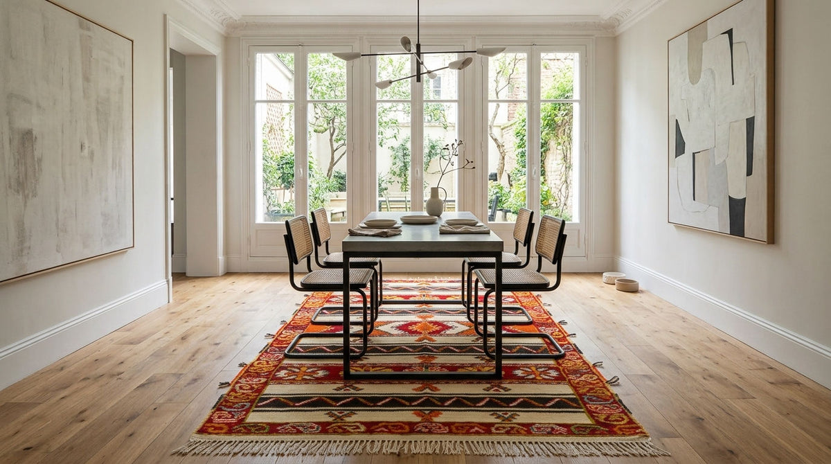 Moroccan Berber Wool Rug – Handwoven & Hand-Knotted Glaoui, 244 x 150 cm / 8 x 4.9 ft