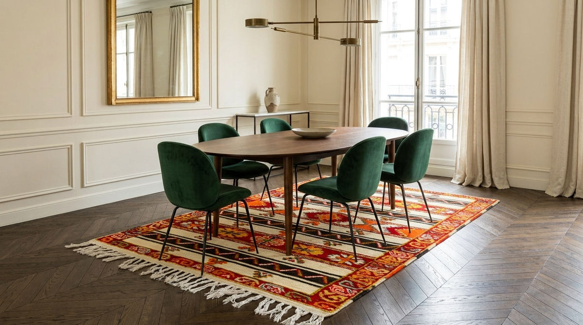 Moroccan Berber Wool Rug – Handwoven & Hand-Knotted Glaoui, 244 x 150 cm / 8 x 4.9 ft