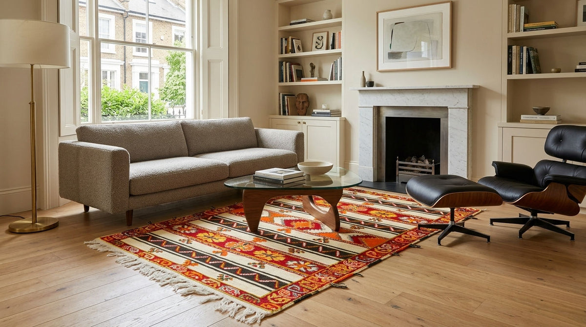 Moroccan Berber Wool Rug – Handwoven & Hand-Knotted Glaoui, 244 x 150 cm / 8 x 4.9 ft
