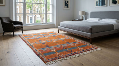 Moroccan Berber Wool Rug – Handwoven & Hand-Knotted Glaoui, 256 x 157 cm / 8.4 x 5.1 ft