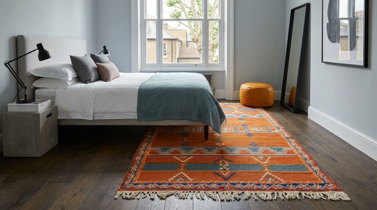 Moroccan Berber Wool Rug – Handwoven & Hand-Knotted Glaoui, 256 x 157 cm / 8.4 x 5.1 ft
