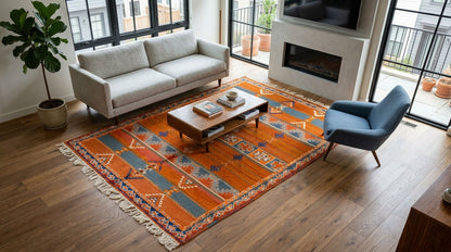 Moroccan Berber Wool Rug – Handwoven & Hand-Knotted Glaoui, 256 x 157 cm / 8.4 x 5.1 ft