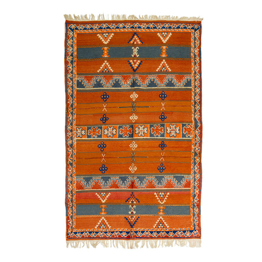 Moroccan Berber Wool Rug – Handwoven & Hand-Knotted Glaoui, 256 x 157 cm / 8.4 x 5.1 ft
