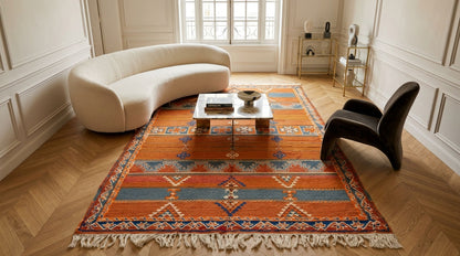 Moroccan Berber Wool Rug – Handwoven & Hand-Knotted Glaoui, 256 x 157 cm / 8.4 x 5.1 ft