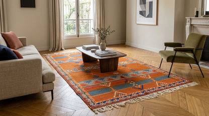 Moroccan Berber Wool Rug – Handwoven & Hand-Knotted Glaoui, 256 x 157 cm / 8.4 x 5.1 ft