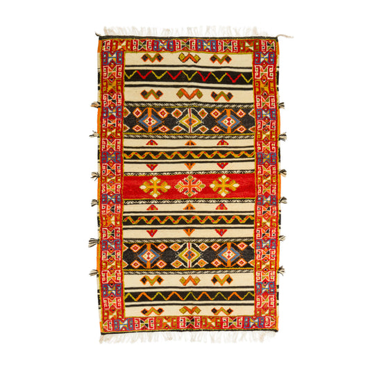 Moroccan Berber Wool Rug – Handwoven & Hand-Knotted Glaoui, 245 x 145 cm / 8 x 4.8 ft