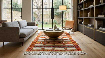 Moroccan Berber Wool Rug – Handwoven & Hand-Knotted Glaoui, 242 x 143 cm / 7.9 x 4.7 ft