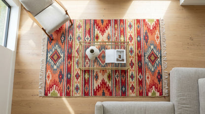 Moroccan Berber Wool Rug – Hand-Knotted Geometric, 225 x 140 cm / 7.4 x 4.6 ft