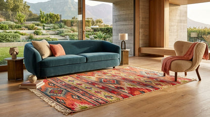 Moroccan Berber Wool Rug – Hand-Knotted Geometric, 225 x 140 cm / 7.4 x 4.6 ft