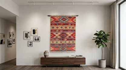 Moroccan Berber Wool Rug – Hand-Knotted Geometric, 225 x 140 cm / 7.4 x 4.6 ft