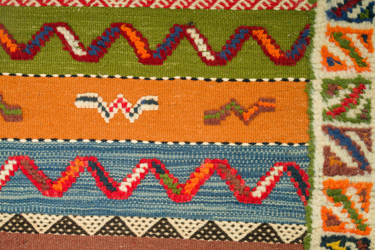 Close-up detail of a Glaoui rug from Morocco