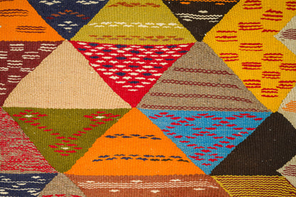 Moroccan Berber Wool Rug – Handwoven Reversible Taznakht Kilim, 308 x 193 cm / 10 x 6.3 ft