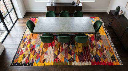Moroccan Berber Wool Rug – Handwoven Reversible Taznakht Kilim, 308 x 193 cm / 10 x 6.3 ft