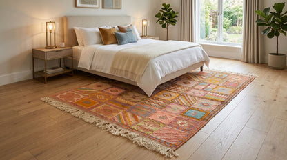 Moroccan Berber Wool Rug – Handwoven & Hand-Knotted, 210 x 155 cm / 6.9 x 5.1 ft