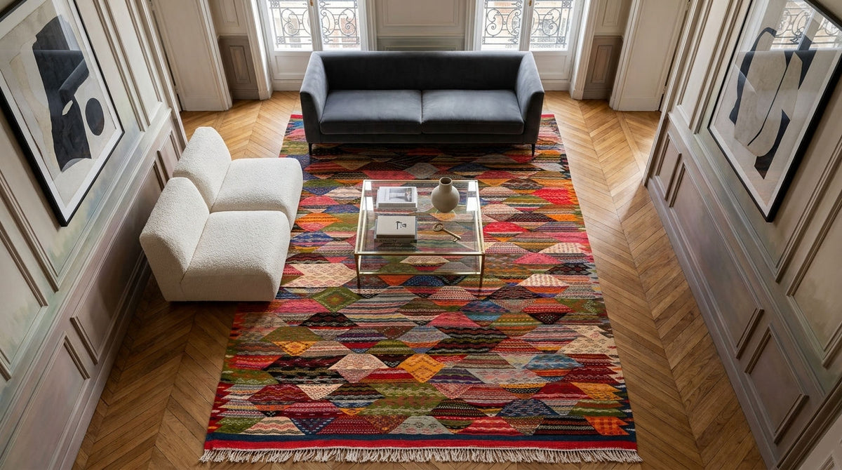 handwoven moroccan rug from Taznakht 