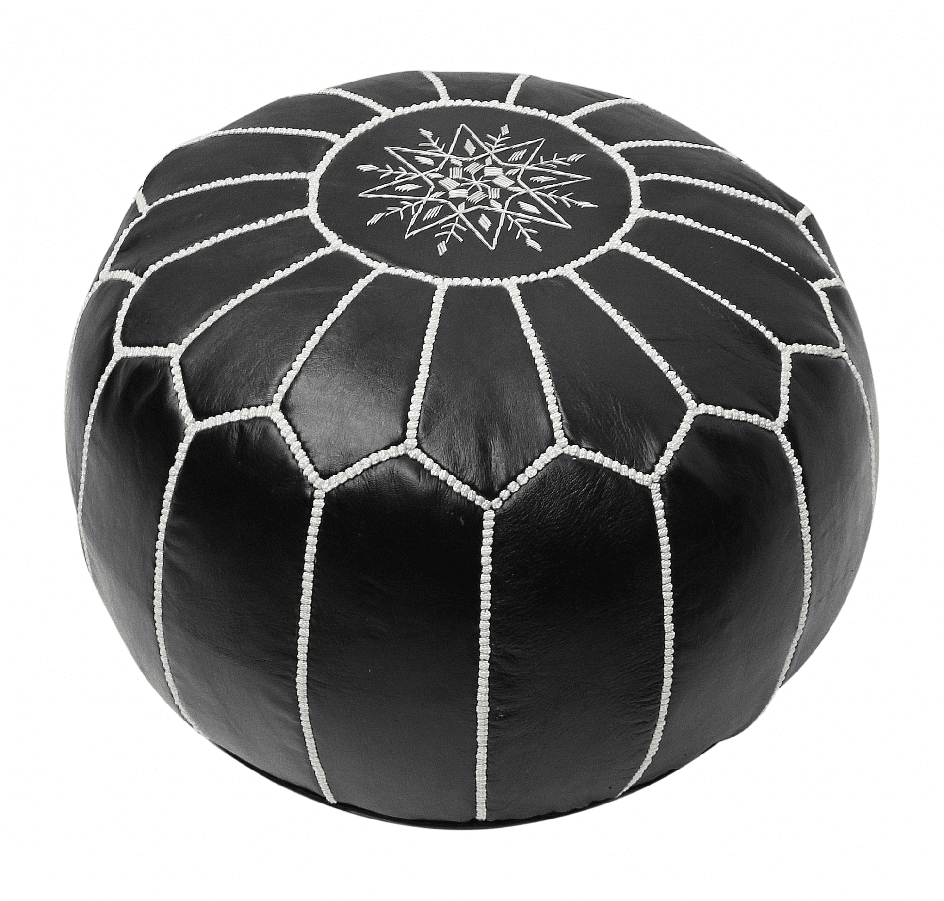 moroccan-black-white-pouffe-pouf-ottoman-footstool-cover-only-or-stuffed-real-leather
