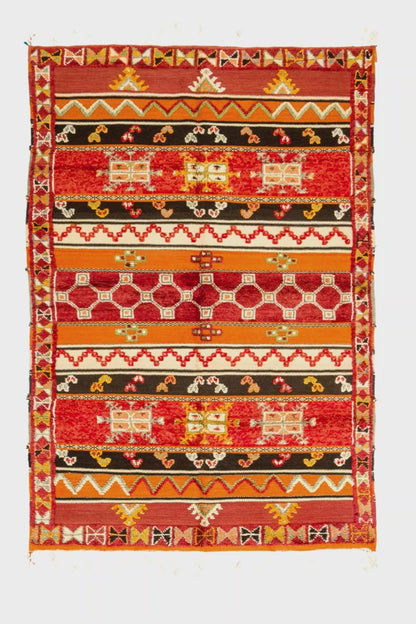 Moroccan Berber Wool Rug – Handwoven & Hand-Knotted Glaoui, 260 x 150 cm / 8.5 x 4.9 ft