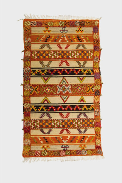 Moroccan Berber Wool Rug – Handwoven & Hand-Knotted Glaoui, 260 x 140 cm / 8.5 x 4.6 ft