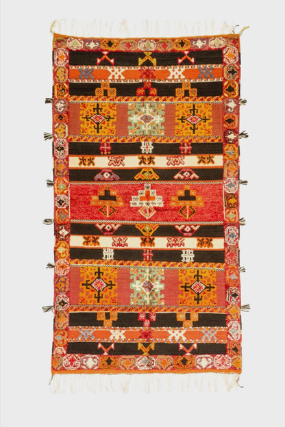 Moroccan Berber Wool Rug – Handwoven & Hand-Knotted Glaoui, 267 x 148 cm / 8.8 x 4.9 ft