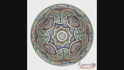 Moroccan Sink Washbasin Wash Basin Ceramic Handmade Multicolour Free Waste SW123