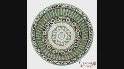 Moroccan Sink Washbasin Wash Basin Ceramic Handmade Green Free Waste (SW53)