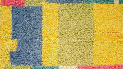video of a close-up of a high pile moroccan rug