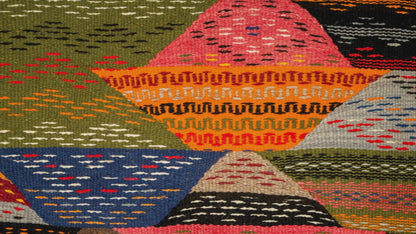 Moroccan Berber Wool Rug – Handwoven Reversible Taznakht Kilim, 298 x 198 cm / 9.8 x 6.5 ft