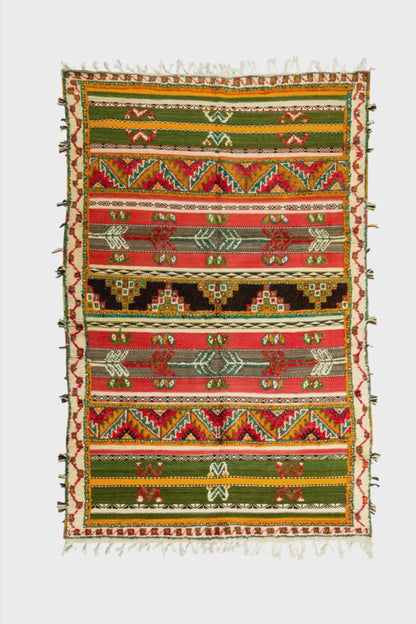 Moroccan Berber Wool Rug – Handwoven & Hand-Knotted Glaoui, 250 x 150 cm / 8.2 x 5 ft
