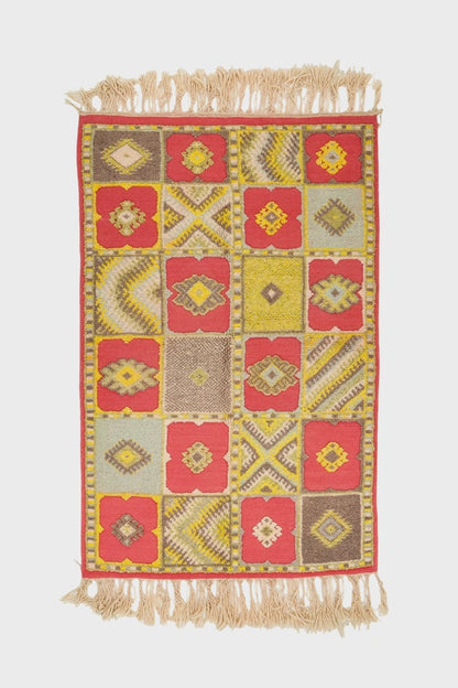 Moroccan Berber Wool Rug – Handwoven & Hand-Knotted, 165 x 106 cm / 5.4 x 3.5 ft