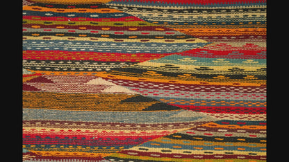 Moroccan Berber Wool Rug – Handwoven Reversible Taznakht Kilim, 246 x 156 cm / 8.1 x 5.1 ft