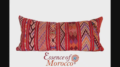 Moroccan Vintage Kilim Cushion Cover – Handmade Wool Boho Pillow (95x42cm) KC1