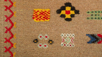 video close-up of moroccan rug