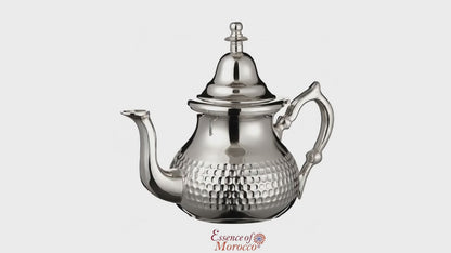 Moroccan Silver Teapot Integrated Filter & Free Handle Cover Hammered LARGE 800 ml