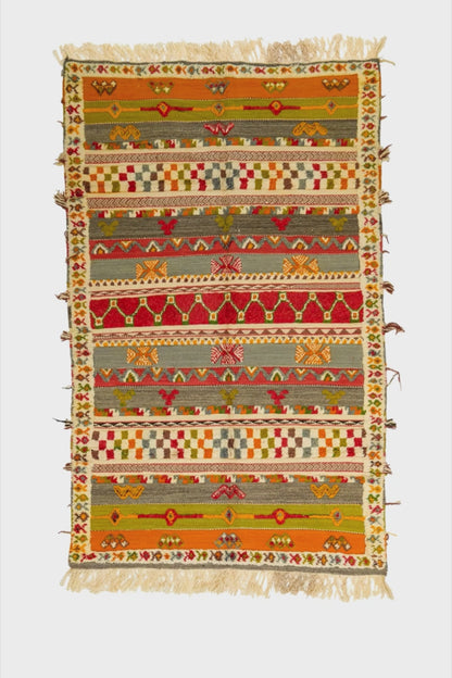 Moroccan Berber Wool Rug – Handwoven & Hand-Knotted Glaoui, 255 x 158 cm / 8.4 x 5.2 ft