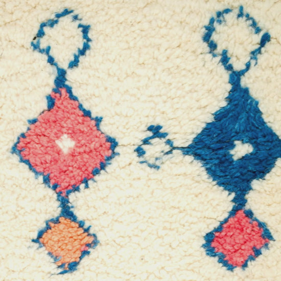 video close-up detail of a Moroccan rug