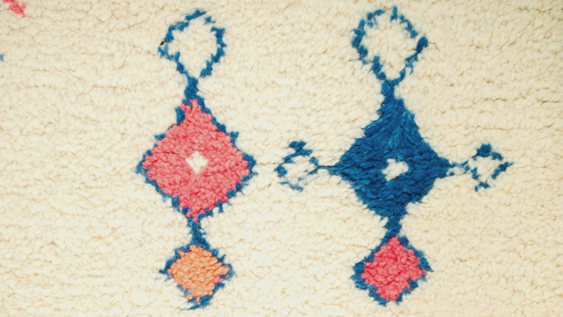 video close-up detail of a Moroccan rug