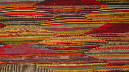 Moroccan Berber Wool Rug – Handwoven Reversible Taznakht Kilim, 292 x 193 cm / 9.6 x 6.3 ft