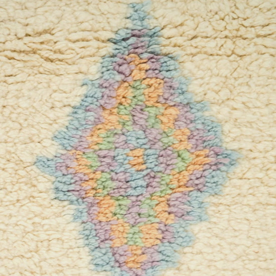 video close-up of a moroccan high pile rug