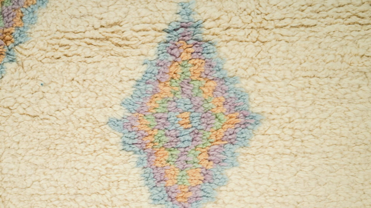 video close-up of a moroccan high pile rug
