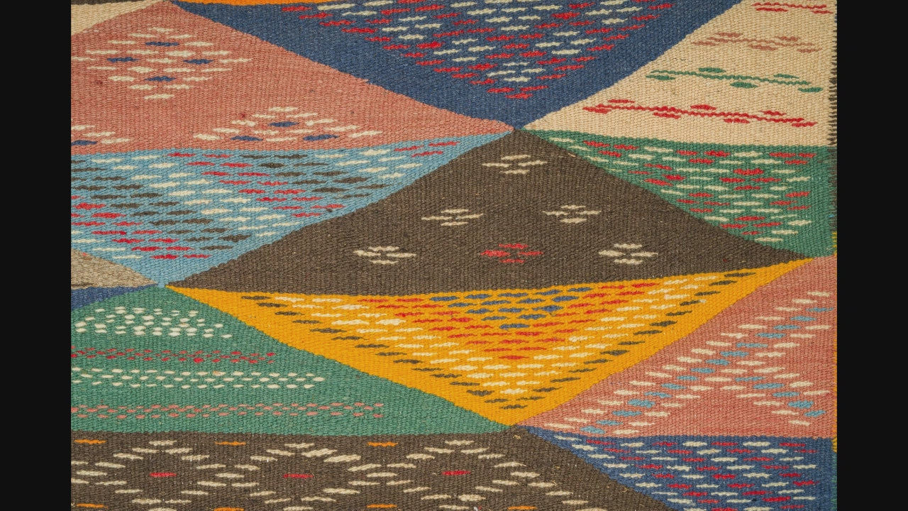 video of close-up of a moroccan rug