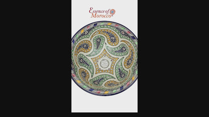 Moroccan Sink Washbasin Wash Basin Ceramic Handmade Multicolour Free Waste SW139