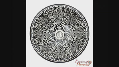 Moroccan Sink Washbasin Wash Basin Ceramic Handmade Black with Free Waste (SW124)