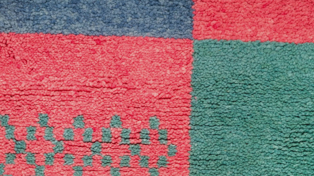 close-up of a moroccan rug