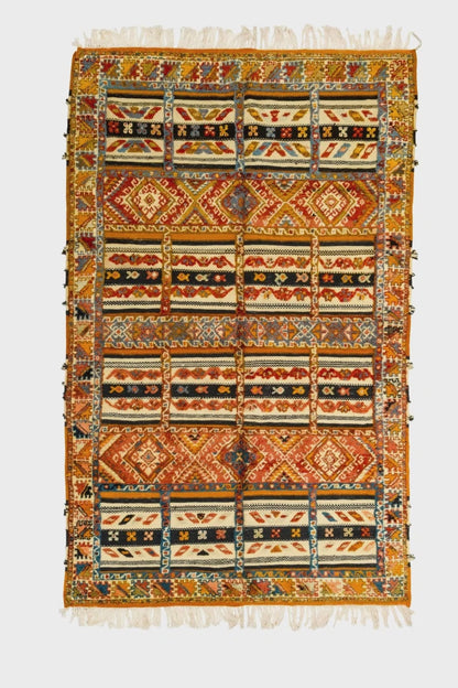 Moroccan Berber Wool Rug – Handwoven & Hand-Knotted Glaoui, 252 x 156 cm / 8.3 x 5.1 ft